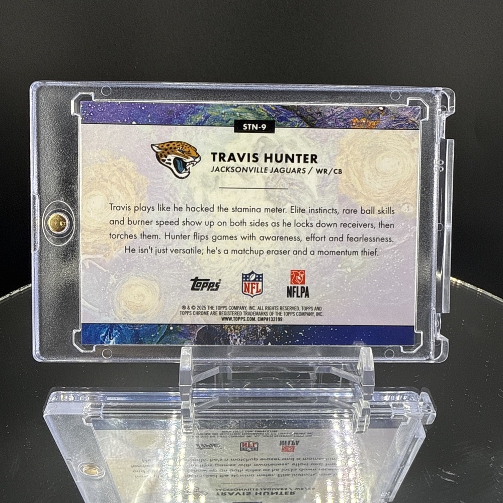 2025 Topps Cosmic Chrome Travis Hunter Stars In The Night RC STN-9 Jaguars - Picture 2 of 3